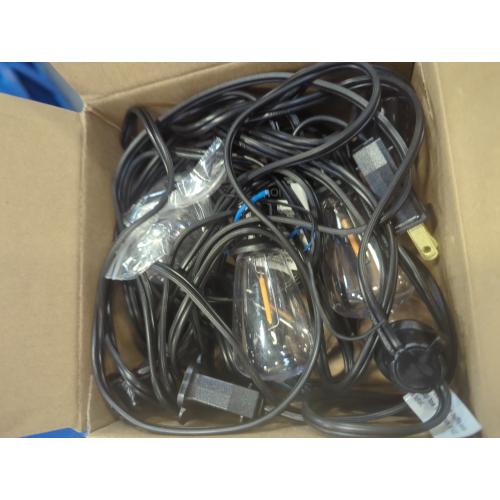 addlon 25FT LED Outdoor String Lights Waterproof Patio Lights with 9 Shatterproof ST38 Replaceable Bulbs(1 Spare), Dimmable Outside Hanging Light Connectable for Porch, Backyard, 2200K Warm Yellow