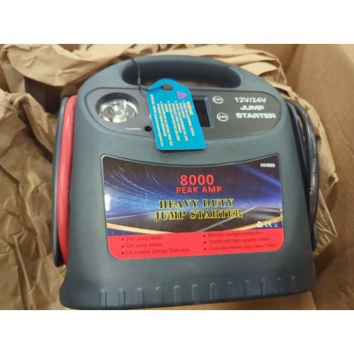 8000A 12V/24V Jump Starter for Large Gas & Diesel Engines, Heavy-Duty Portable Battery Booster Pack for Trucks, RVs & Commercial Vehicles with Force Start, Digital Display, LED Light & USB Charging
