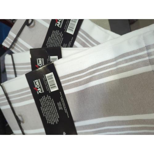 All-Clad Striped Dual Kitchen Towel in Titanium 3pk