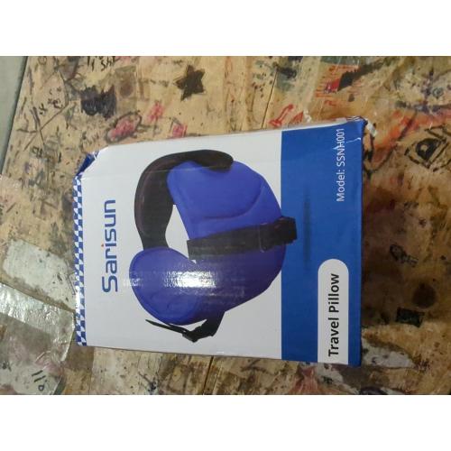 Travel Pillows for Airplanes, Airplane Pillow for Sleeping with 3D Eye Mask, 360° Support Headrest for Long Flight, Road Trip, Stop Bobblehead Relieve Neck Pain, Blue