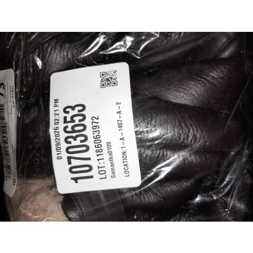 LY VAREY LIN Women Faux Leather Jacket with Faux Fur Lining Warm Winter Biker Coat Large