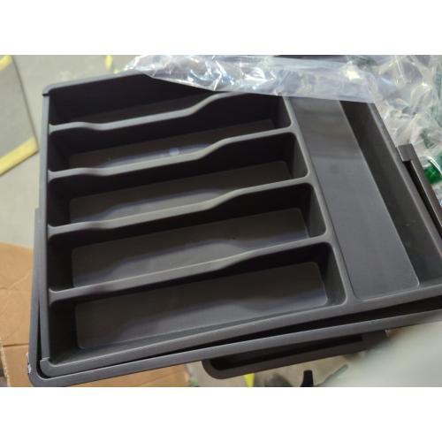 Lifewit Large Silverware Drawer Organizer, Expandable Utensil Tray for Kitchen, BPA Free Flatware and Cutlery Holder, Adjustable Plastic Storage for Spoons Forks Knives, Large, Black