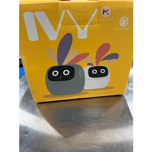 Masdio Smart Flowerpots, with Artificial Intelligence, Time Temperature Display, and Numerous Expressive Animations Based On The Environment, for Indoor Decoration, Gifts(White)