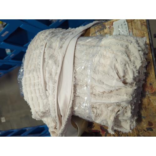 Textured Linen Stripe Duvet Cover Set Queen/King Size, 3 Pieces Linen Like Woven Bedding Set for All Seasons, Includes 1 Duvet Cover & 2 Pillowcases, King 104x90