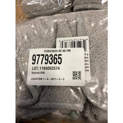Haven Turkish Cotton Washcloth in Harbor Mist Grey Pack of 6