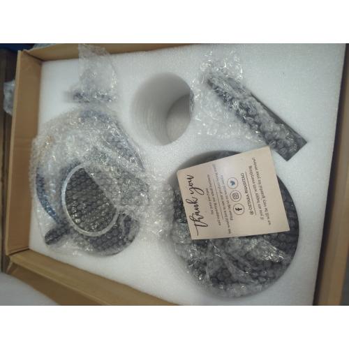 Size 40 oz Color Black Oztara Cast Iron Teapot Set, 40 oz/1200 ml Japanese Style Teapot with Infuser and Warmer, Tea pot | Tea Kettle Coated with Enameled Interior, Large Cast Iron Kettle, Black & Iron cast Teapot warmer