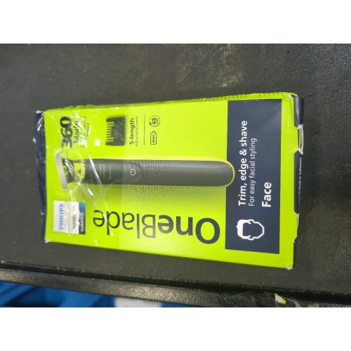 Norelco Philips OneBlade 360 Hybrid Face, Electric Beard Trimmer and Shaver, with 360 Blade Technology, 1x 360 Blade for Face, 5in1 Adjustable Comb, Model QP2724/90