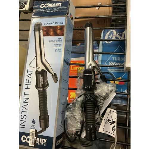 Conair CD87NCSRRC Instant Heat 1 Inch Curling Iron, 1-inch barrel produces classic curls – Hair curler for short, medium, and long hair, 30-second instant heat up, Dual voltage, Multi-layer technology