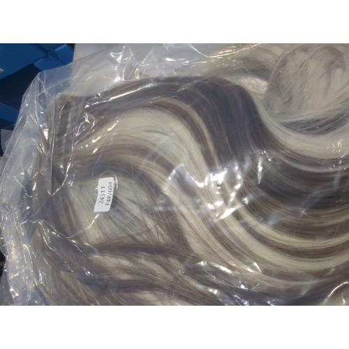 CHINOO Short Lace Bob Hair Wigs for White Women Blonde Skunk Stripe Wig,Shoulder Length Wigs for Women Synthetic Stremlined A-Line Bob Wig Shades of Blonde,White and Brown(F4P/60#)