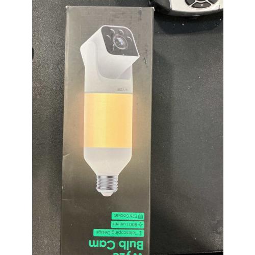 WYZE Bulb Cam Security Camera, 2K HD Outdoor Light Bulb Camera, Color Night Vision, Dimmable LED Bulb, Motion Detection, Siren Alarm, Works w/Alexa/Google Assistant. Free Expert Support