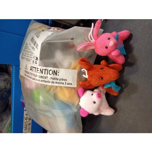 JOYIN 36 Pack Mini Animal Plush Toy Assortment (36 Units 3 Each),Bulk Stuffed Animals Party Favors for Kids, Small Animals Plush Keychain Decoration, Carnival Prizes, Easter Treasure Box Toys