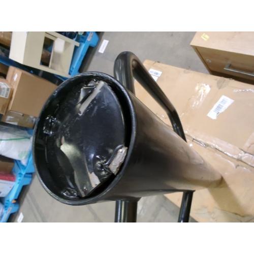 Fence Post Driver, 17 Inch Post Driver with Handle, 2.7 inch Inner Diameter Hand Post Pounder, 12LB Heavy Duty Black Iron T Post Pole Pounder Hand Post Rammer for U Fence Post Wooden Post