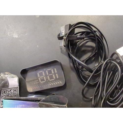 Car HUD Head Up Display M7, OBD/GPS Smart Gauge, Driving Speed, Engine RPM, Voltage, Water Temperature, Etc.., Works Great for All Cars