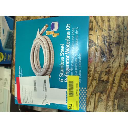 Smart Choice - Stainless-Steel Refrigerator Waterline Kit Required for Hook-Up - Silver