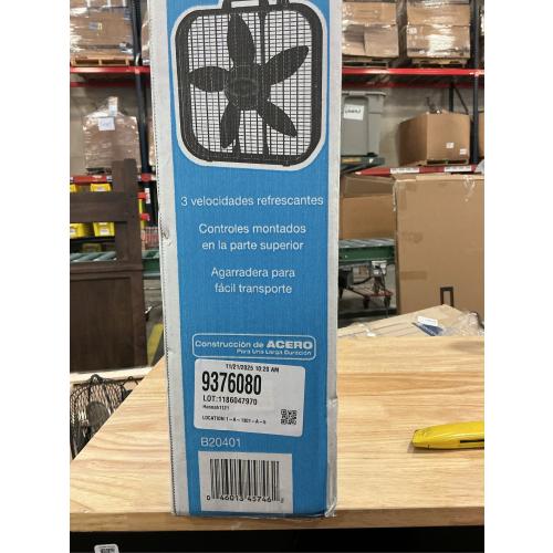 Lasko 21-3/4 in. H X 20 in. D 3 speed Box Fan