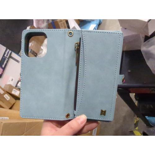 TwoHead Wallet Case Compatible with iPhone 15,Detachable Magnetic Phone Case,All-Round Protective Leather Phone Case with Card Holder,6.1 in,Blue