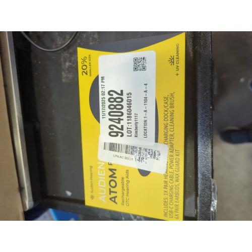 Audien Hearing Atom Pro 2 Rechargeable, over the counter, Hearing Aid, 0.6 lb – Comfortable, Lightweight, Battery