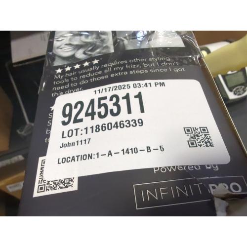 Color Blue Conair Infinite Pro 1875w Smooth Wrap Ionic Mint Hair Dryer