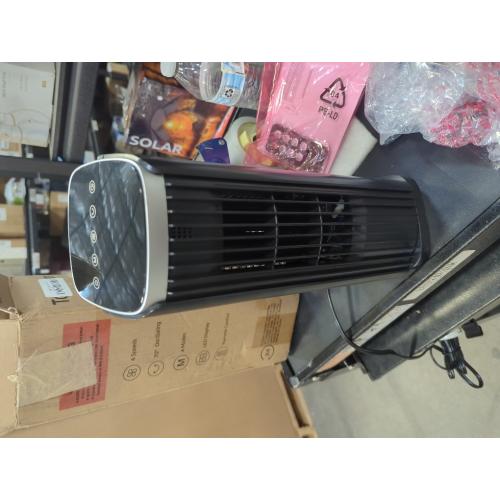 PNTCK Fan for Bedroom, 13.2 Tower Fan with Remote, 4 Modes 4 Speeds Max 24ft/s, 70° Oscillating Desk Fan, 12H Timer Portable Fans, Cooling Fans for Office, Home Black