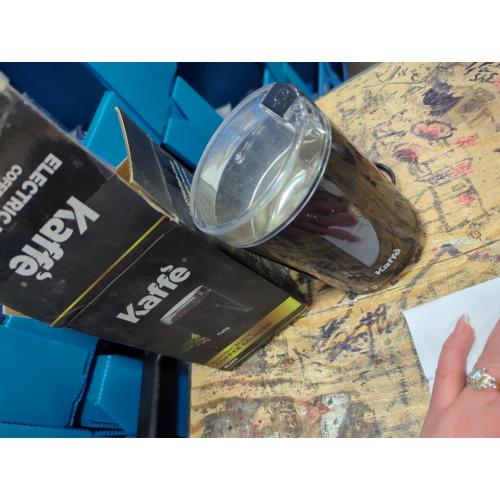 Kaffe One-Touch Coffee Grinder Electric w/Cleaning Brush (3 oz) - Coffee Grinders for Home Use - Up to 12 Cups of Coffee per Grind - Easy On/Off Coffee Bean Grinder - Matte Black