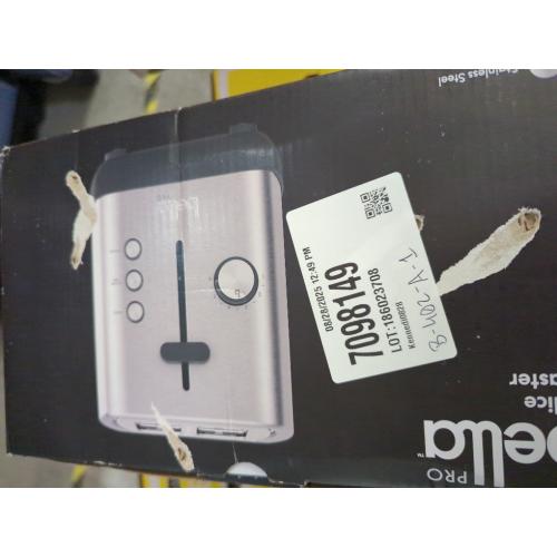 Silver Bella PRO - 2-Slice Toaster with Extra Wide Slots - Stainless Steel