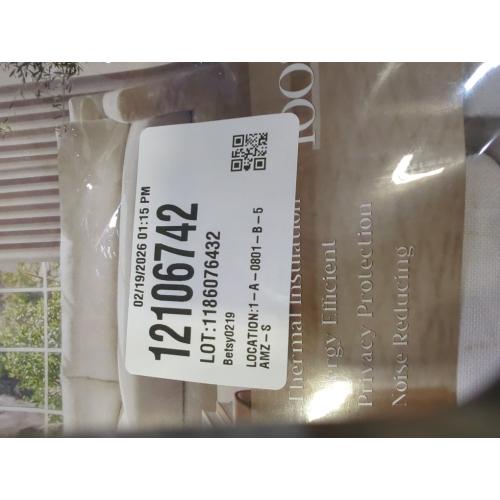 MIULEE 100% Blackout Linen Curtains for Bedroom, Ivory Solid Luxury Decor Thermal Insulation Room Darkening Drapes for Living Room Nursery Back Tab Rod Pocket 42 x 84 Inches, 2 Panels