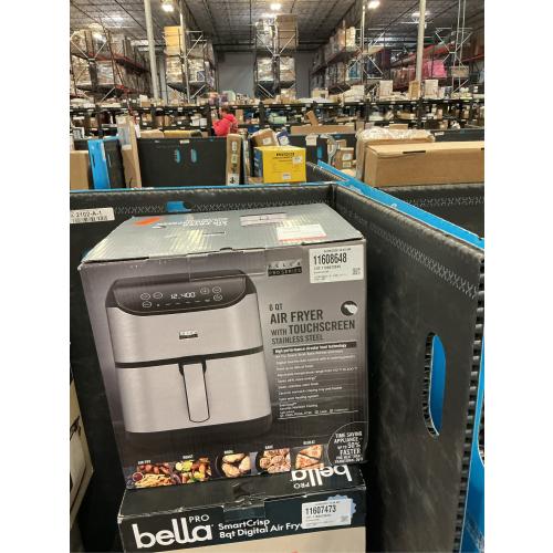 Bella PRO - 6-qt. Touchscreen Air Fryer - Stainless Steel