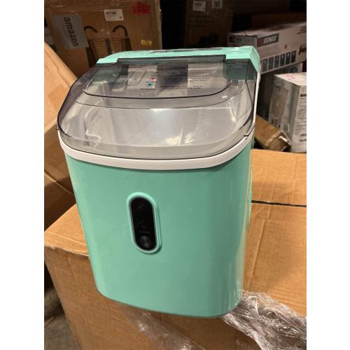 Nugget Ice Maker Countertop, Pellet Ice Machine with Self-Cleaning Function, Produces 33 lbs of Chewable Ice in 24 Hours, Sonic Ice Maker Perfect for Home Kitchens and Offices, Green