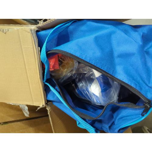 Blue Bag with Orange Professional Volleyball Net Set: Pro-Level, All-in-One for Outdoor Fun with 2 Adjustable Height Aluminum Poles, Upgraded Anti-sag Net, PU Volleyball, Boundary Line, Large Carry Bag
