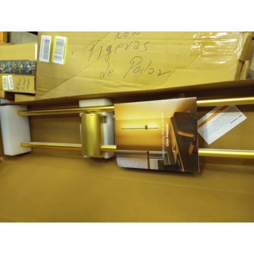 Battery Operated Wall Sconces with Remote Control, Dimmable Wall Sconces Set of Two, 350°Rotate, 3000K LED Gold Wireless Wall Light for Living Room, Hallway, Bedroom, 28.3 Inch (2 Pack)