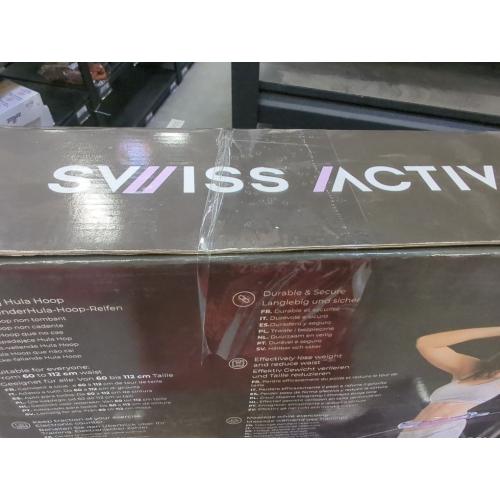 Size 23-44 Swiss Activa  S6  Infinity Hoop Premium Smart Weighted Hula Hoop with Counter 23-44in- S6  Smart Hula Hoop Fit - Exercise Equipment - Workout Equipmen