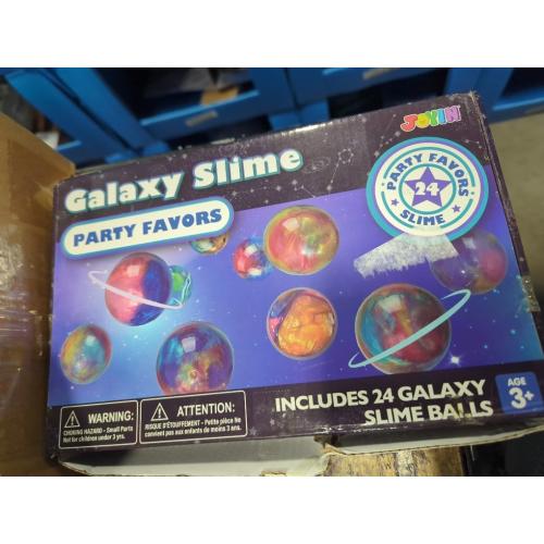 JOYIN Slime Party Favors, 24 Pack Galaxy Slime Ball - Stretchy, Non-Sticky, Mess-Free, Stress Relief, and Safe - Toys for Girls and Boys - Classroom Reward, Party Supplies