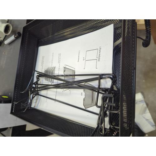 5 Tier Letter Tray Desk File Organizer,Metal Paper Organizer for Office Supplies,Black