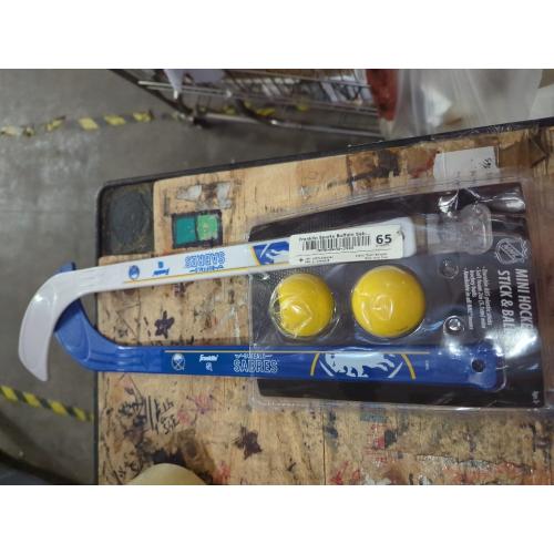 Franklin Sports NHL Mini Hockey Stick Set - NHL Team Knee Hockey Stick and Ball Set - Two Player Stick Set - Great Toy for Kids