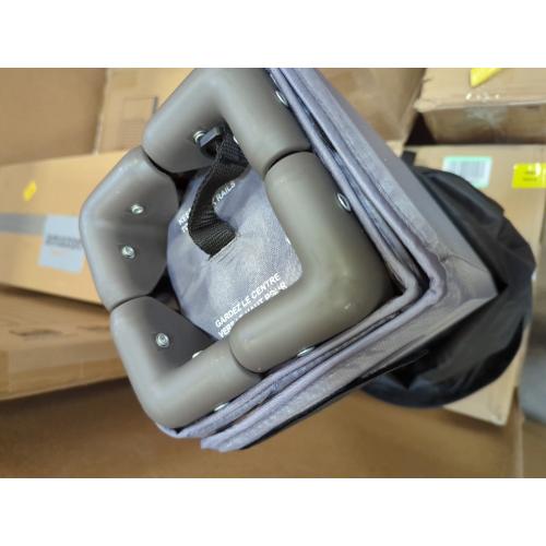 Grey Pamo Babe Portable Crib Baby Playpen with Mattress and Carry Bag Grey