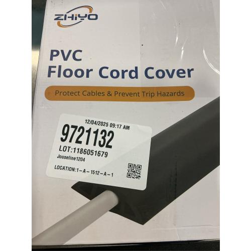 Floor Cord Cover 10ft, Cord Hider Floor Brown Walnut Wood, Floor Cable Management Prevent Cable Trips, Floor Cable Cover Wire Covers for Power Cords, Cord Protector Cord Cavity W0.47in H0.28in