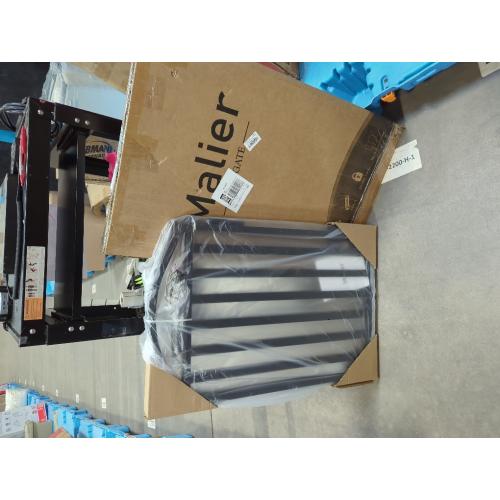 Malier Metal Freestanding Dog Gate, 32'' Height Outdoor Indoor Dog Fences, Extra Wide Foldable Puppy Gate for Stairs (Black, 【2 Panels】 40''W × 32''H)