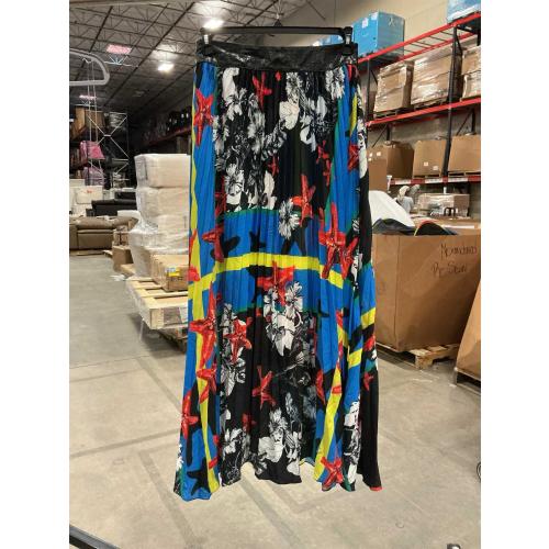 SIZE.L.     Print Maxi Skirt with Leather Waist Band, Fashion Womens Maxi Skirt Casual Maxi Skirt Womens Work Maxi Skirt