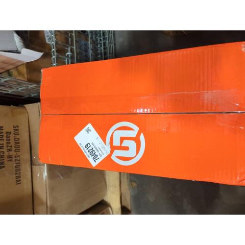 Black Grey and Orange SUNPOW Retractable Garden Hose Reel - 1/2 inch x 50ft Wall Mounted Hose Reel with 3/4 inch Brass Fitting & 10 Function Sprayer Nozzle - Any Length Lock, Auto Rewind System, 180°Swivel Bracket - Grey