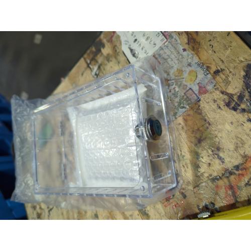 Clear Universal Thermostat Cover Guard With Combination Lock Box, Thermostat Guard For Residential, Hotel, Business, 9 x 8.5 x 2.5