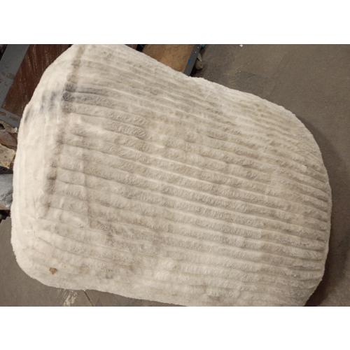 Hobestluk 3ft Bean Bag Chairs for Adults Large Beanbag Chair with Stripe Plush Cover Big Bean Bag Chair for Living Room Bedroom Dorm Office - White (36” x 36” x 22”)