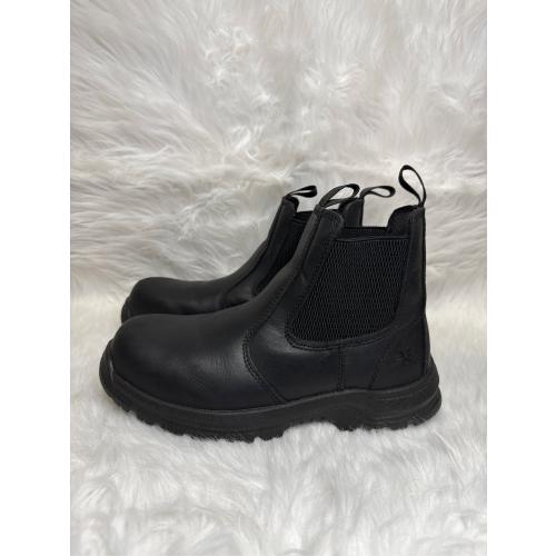 Moxie Trades Angelina Chelsea BLACK CRAZY HORSE LEATHER size 9.5