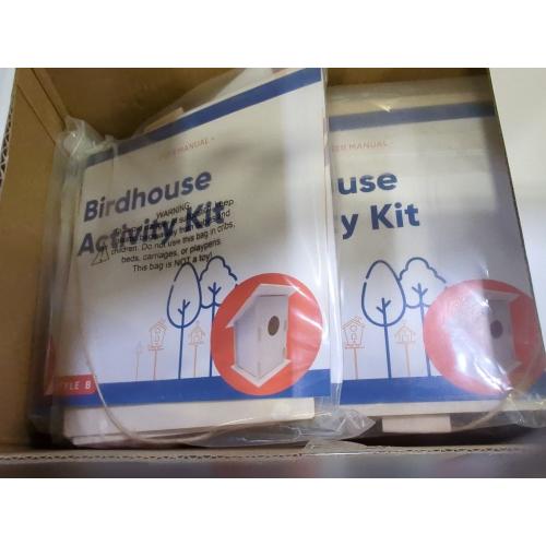 Birdhouse Kit - 15 Unfinished Wood Bird Houses for Children to Paint - Wood Craft Project Kits for Kids - Wooden Arts & Craft for Girls & Boys