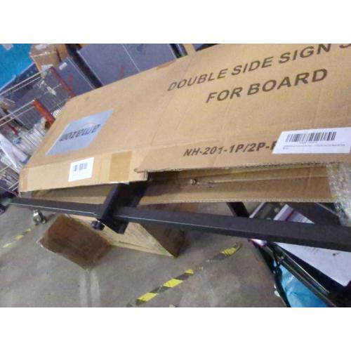 Black Pedestal Poster Sign Stand for Display, Adjustable Height Up to 80 Inchs, Heavy Duty Banner Double Sided Sign Holder for Board & Foam