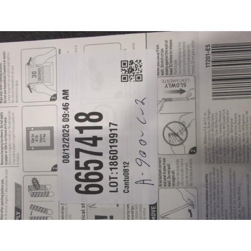 6 lb. Medium White Picture Hanging Strips (3 Pairs of Strips)