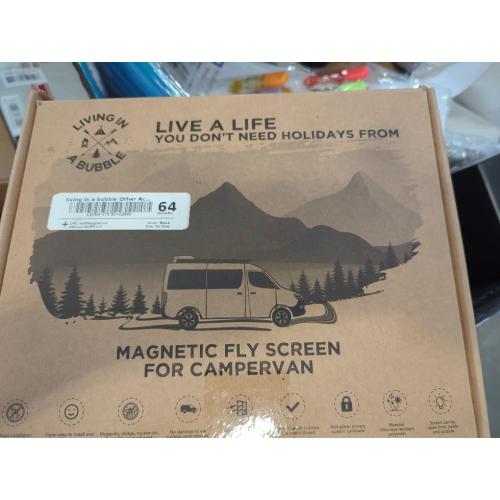 Living in a Bubble Mercedes Metris Van Bug Screen & Other Campervans, Universal Size, Magnetic Mosquito Net for Motorhomes, RV Screen Door for Back Door Bug Mesh, Van Life Essentials (Small)