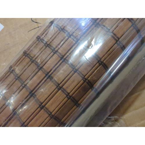 LazBlinds Cordless Blackout Bamboo Roman Shades, Room Darkening Blinds for Interior Windows, Thermal Insulated Roll Up Bamboo Blinds for Home & Patio, 20 W x 64 H, Penang Teak