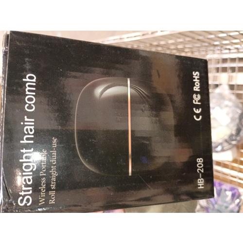 Mini Hair Straightener with 3-Temp Settings & Anti-Scald Shell, Fast Heating 30s Portable Hot Comb for Travel, Frizz Control for All Hair Types(Black)