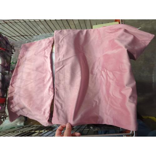 EMEMA Pack of 2 Velvet Throw Pillow Covers Decorative Square Pillowcase Soft Solid Cushion Case for Sofa Bedroom Chair Car 18x18 Inch Bright Pink