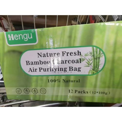 Size Large Set of 12 Activated Charcoal Odor Absorber (Large, 12 Pack, 100g each), Natural Charcoal Bags Odor Absorber Bamboo Charcoal Air Purifying Bag for Home, Fridge, Cabinet